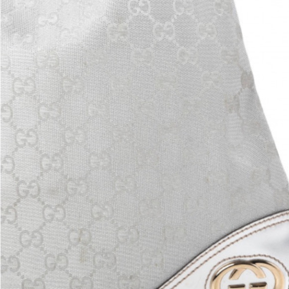 COPY - Gucci Metallic Monogram Medium New Britt Hobo Silver - Picture 6 of 7